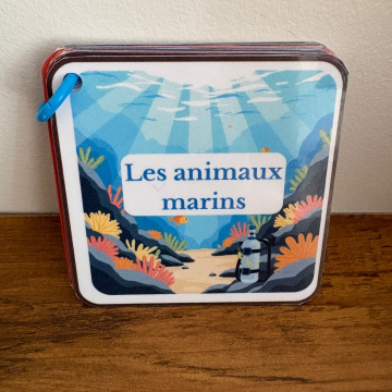 PDF:Les 17 cartes flash :les animaux marins 