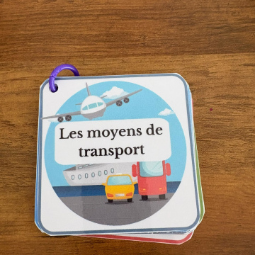 Les cartes flash les moyens de transport 